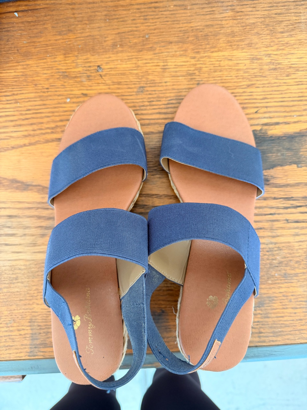 Tommy Bahama Navy Blue Double-Strap Women's Sandals